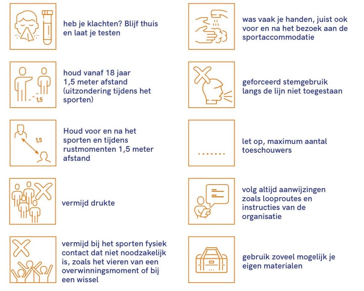 Corona protocol VV Zaamslag met aanvullende maatregelen