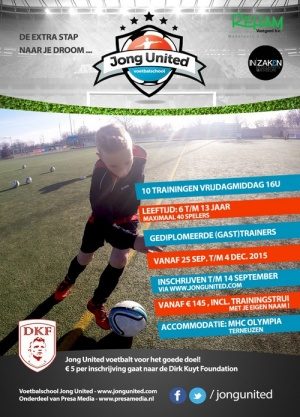 Schrijf je in voor voetbalschool Jong United!