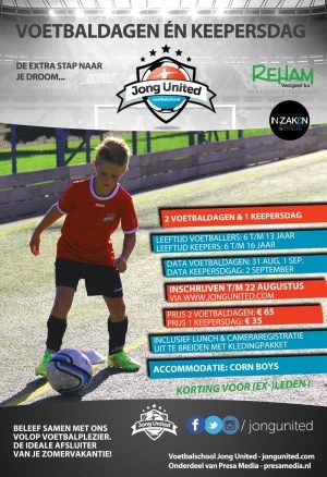 Jong United voetbaldagen en keepersdag!