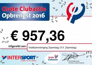 Opbrengst grote club actie
