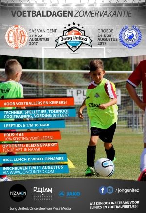 Jong United Voetbaldagen in zomervakantie