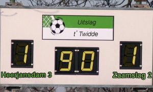 Heerjansdam 3  Zaamslag 2; t Zat nie mee