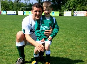 Finn Dieleman met zijn papa Peter Dieleman
