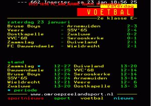 uitslagen en stand 2e klasse E